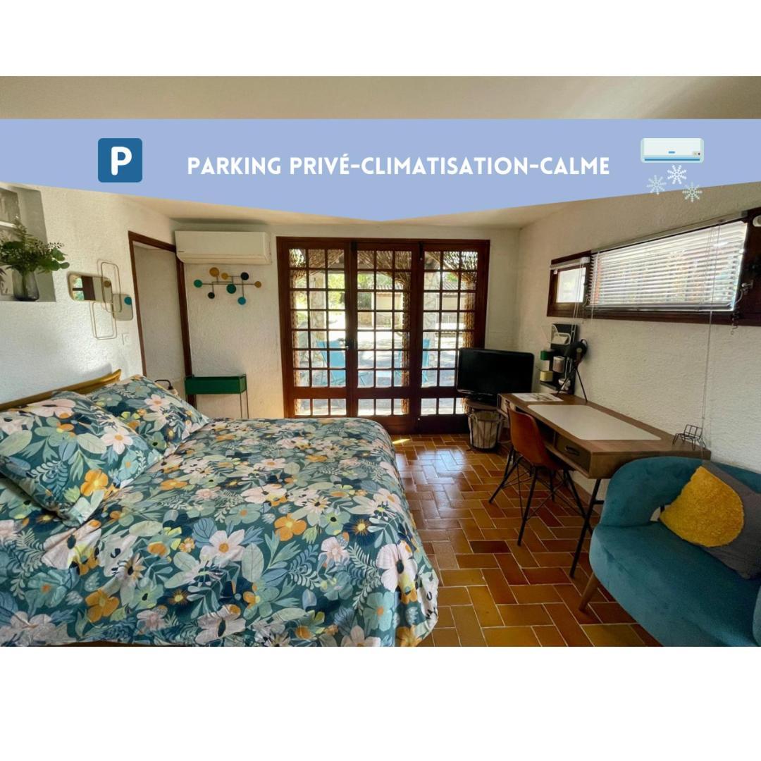 Studio Meyreuil-Terrasse-Au Calme En Campagne-Clim 外观 照片